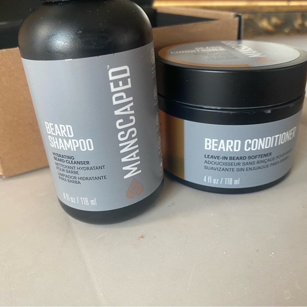 Beard Shampoo and Conditioner Set - Black and Gray